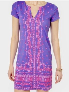 Lilly Pulitzer Sophiletta SPF 50+ Dress In Mystic Purple, Coal Craze, XS